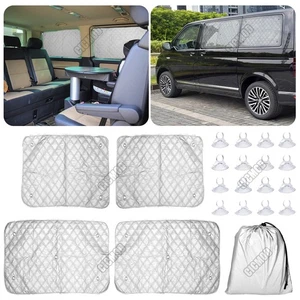 4x Thermoschutz Thermomatte Seitenfenster Sonnenschutz Frostschutz Für VW T5 T6 - Bild 1 von 17