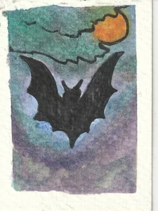 ACEO Künstlerkarte - Original Aquarell Gemälde - Signierte Kunst, SpookieCreations - Bild 1 von 4