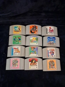 Lot 12 Japanese N64 Nintendo Cartridges TESTED! SHIPS FAST! Pokemon Mario Party - Picture 1 of 2