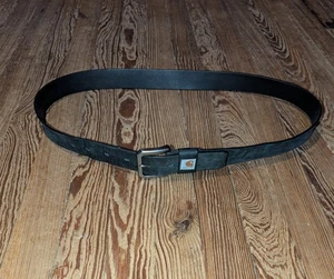 Cinturón de cuero Carhartt Saddle para hombre talla 46 negro WB5502-M logotipo ajustable - Imagen 1 de 10