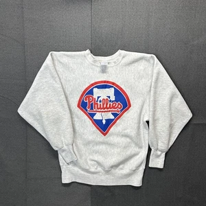 Vintage 1990s Philadelphia Phillies Champion Reverse Crewneck Sweatshirt Size L - Bild 1 von 7