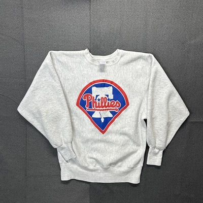 Vintage 1990s Philadelphia Phillies Champion Reverse Crewneck Sweatshirt Size L - Image 1 of 4