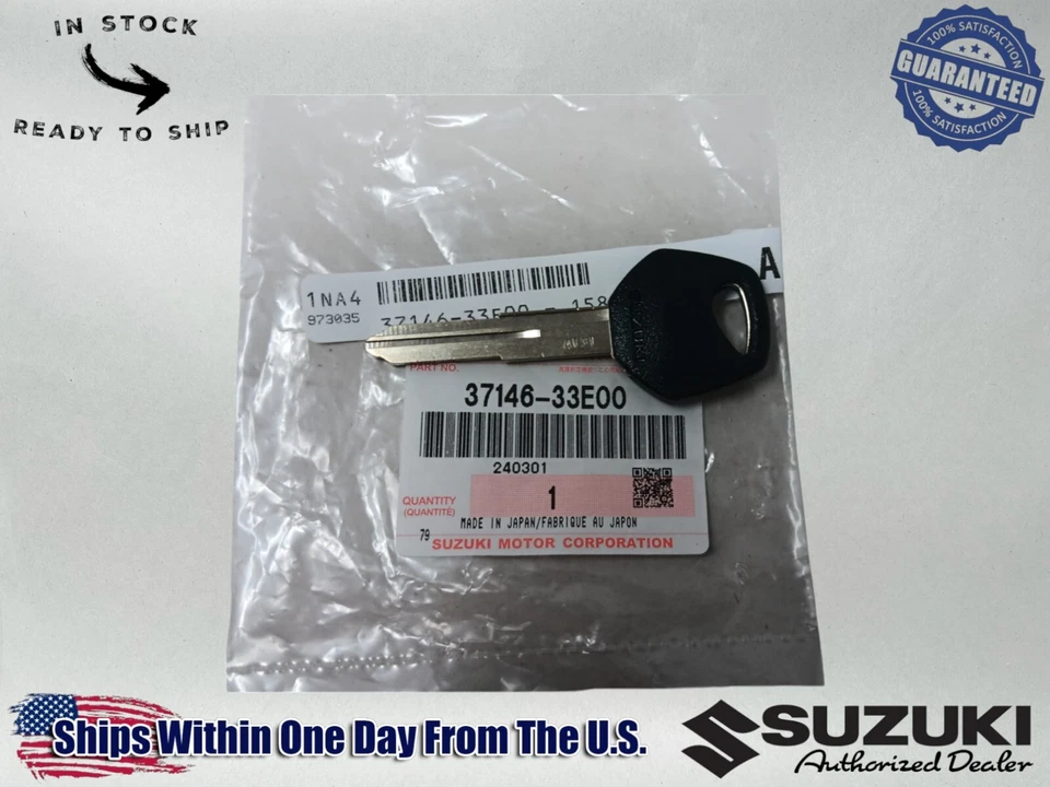Suzuki OEM Authentic 1996 - 2023Dr650Se Dr 650 SeIgnition Key Blank 37146-33E00 - Image 1 of 4