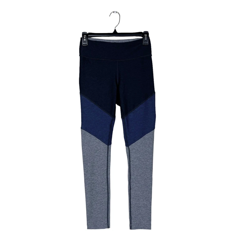 Leggings femininas Outdoor Voices tamanho pequeno molas colorblock 7/8 cropped apertado - Imagem 1 de 4