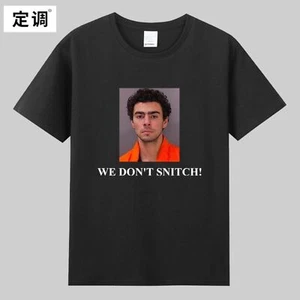 We don't snitch!luigi mangione mug shot T-shirt - Picture 1 of 8
