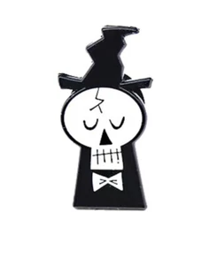 Grim Reaper Shape Lapel Pin Badge Alloy - Gothic Emo Halloween - Picture 1 of 1
