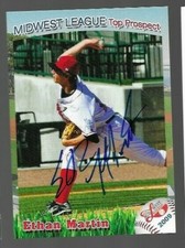 2009 Great Lakes Loons ETHAN MARTIN Signed Card autograph DODGERS PHILLIES