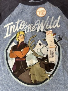 Jumping Beans Disney Frozen Boys Blue Olaf & Kristoff Tee Shirt T-Shirt 4 - Picture 1 of 4