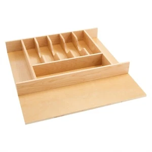 Rev-A-Shelf 4WCT-3 Tall Wood Cutlery 9 Compartment Tray Cabinet Insert, Maple - Picture 1 of 6