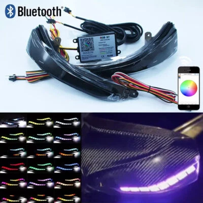 Luz de señal secuencial y luz antiniebla espejo LED RGB para Infiniti Q50 Q60 2014-2022 Foto 1 de 4