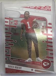 Xavier Worthy 2024 Panini Absolute Silver Foil RC Football Card #128 Chiefs - Picture 1 of 2