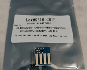 601H, 604H Toner Chip for Lexmark MX511 MX611 MX610 MX510 MX410 MX310 Refill - Picture 1 of 1