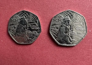 Paddington At The Station 2 x 2018 50p Coins Circulated - Picture 1 of 2