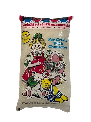 Pellets de polietileno mantas pesadas artesanales muñecas relleno cuentas personaje bolsa 32 oz Foto 1 de 4