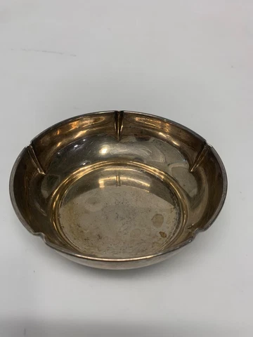 Antique CARTIER Sterling Silver 112g Fluted Bowl R5875 FREE SHIPPING Cover