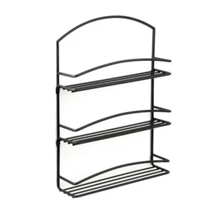 Spectrum 3-Tier Spice Rack Wall Mount Kitchen Organization New Open Box Black - Picture 1 of 2