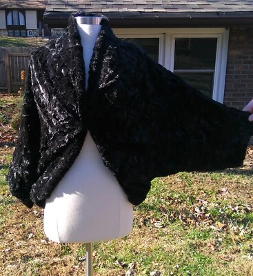 Chaqueta Chicos Negra Imitación Piel Capa Terciopelo Cocoon Victoria Nueva con Etiquetas M/8 Foto 1 de 4