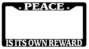 Marco de matrícula negro accesorio automático Peace-Is - Imagen 1 de 1