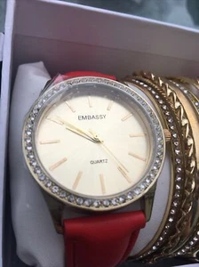 Conjunto de reloj y pulseras de moda para mujer conjunto de reloj y pulsera analógico nuevo - Imagen 1 de 6