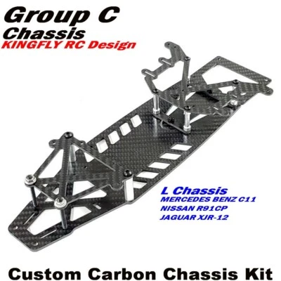 Custom Carbon Chassis kit for TAMIYA 1/10 Group C  Chassis Mercedes Benz C11 - Image 1 of 4
