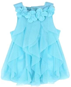 0-24 Months Baby Party Dress Infant Girls One-Piece Romper Jumpsuit Blue 9-12... - Picture 1 of 6