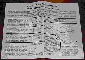 COX AVION MUSTANG FIGHTER & P51 BENDIX TROPHY RACER PLANE INSTRUCTION MANUAL 049 - Picture 1 of 1
