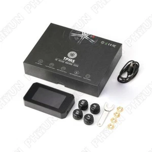 B04 Wireless Auto RDKS OBD2 HUD Solar Fahrzeug Reifendruck Überwachungssystem - Bild 1 von 12