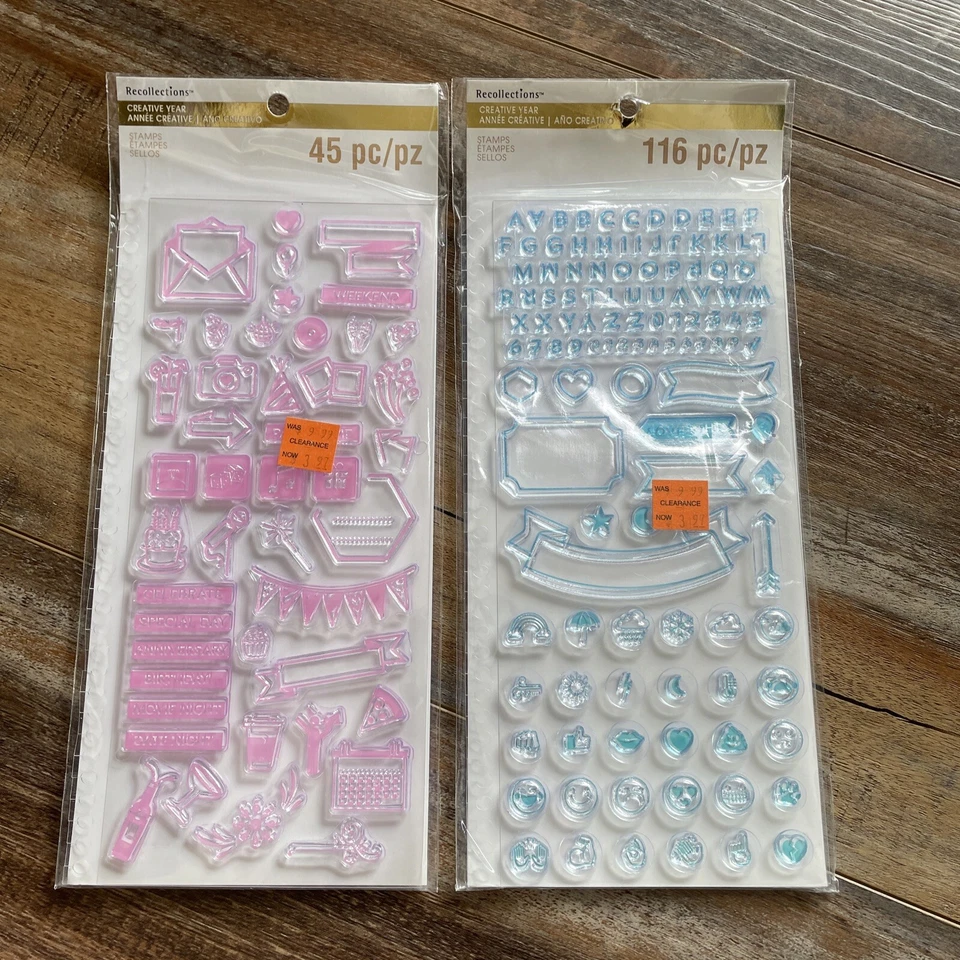 Recuerdos Año Creativo 45 piezas Fiesta Hora Estampillas Transparentes Cumpleaños Aniversario  Foto 1 de 4