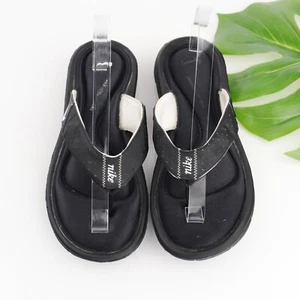 Nike Womens Comfort Footbed Sandal Size 10 Black Thong Foam Slide Flip Flop Shoe - Picture 1 of 12
