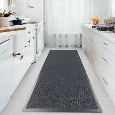 Large Heavy Duty Rubber Barrier Non Slip Door Mat Runner Rugs Back Hall Kitchen - Image 1 of 2