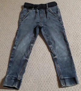 & Denim By H&M Kids Size 5-6Y Blue Denim Jean Jogger Pants With Drawstring 22 - Picture 1 of 6