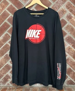 Nike Basketball Dri-Fit Jordan BREd Color Long Sleeve Shirt Mens XXL CV1034-010 - Picture 1 of 9
