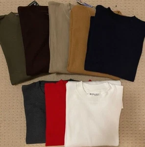 Men Thermal Long Sleeve Shirts Heavy Weight Plain Crew Neck Large-6X New - Picture 1 of 8