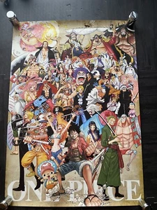 Poster d'arte ONE PIECE Rufy x Shanks taglia 594x841 mm negozio Mugiwara Giappone limitato - Foto 1 di 11
