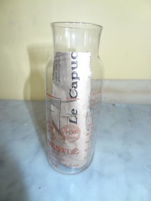 ancien DOSEUR à Biberon Lait concentré NESTLE en verre 1960 vintage avec notice - Photo 1/4
