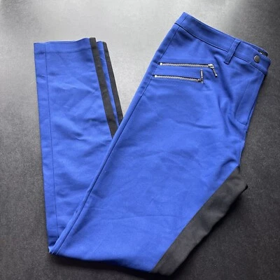 Barbour Women’s Size 14 Blue April Trouser Moto Pants Skinny Zip Pockets NWT - Image 1 of 4