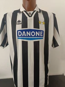 MAGLIA CALCIO JERSEY FOOTBALL JUVENTUS DANONE 1994-1995 KAPPA TG L - Foto 1 di 6