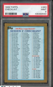 1999 Topps #463 Checklist PSA 9 COME NUOVO - Foto 1 di 2