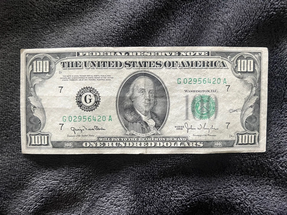 1950 ONE HUNDRED DOLLAR BILL FEDERAL RESERVE NOTE - Image 1 of 2