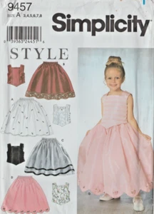 GIRL'S SPECIAL OCCASION Dresses/Jacket/Purse (Sz 3 - 6) Vintage Simplicity 5638 - Picture 1 of 2