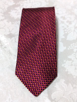 Jos A Bank Mens Tie Made In Italy Geometric Multicolored 100% Silk - Image 1 of 4