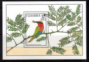 Gambia 1988 Great Red-throated Bee-eater Mint MNH Miniature Sheet SC 728 - Picture 1 of 1