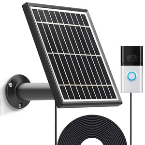 3.5w Solar Panel for Video Doorbell 4(2021)& 2/3/3 Plus,13ft Power Cable Mount - Picture 1 of 6