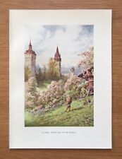 George Flemwell, Antique Print, Springtime on the Musegg, 1913