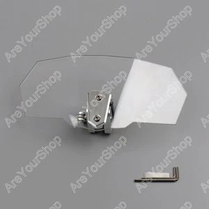 Universal Motorcycle motobike Windshield Windscreen Transparent Spoiler Shield - Picture 1 of 4