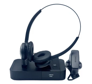 Jabra PRO 9450 Wireless Headset + Base + Charger – Dual Ear – Fully Tested - Zdjęcie 1 z 7