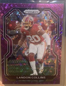 Landon Collins 2020 Panini Prizm No Huddle Purple #30/35 Washington FT