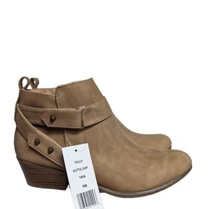 Botines al tobillo UnionBay's Tilly Tan con cremallera lateral tachonados tacón de bloque talla 7 nuevas con etiquetas - Imagen 1 de 10