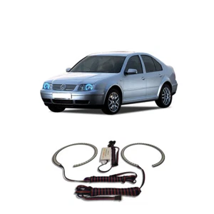 Bright Blue Angel Eye Headlight Halo kit for Volkswagen Jetta 99-04 - Picture 1 of 2