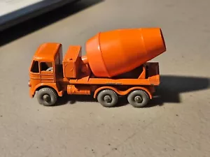 LESNEY MATCHBOX #26READY-MIX (FODEN) CONCRETE TRUCK ORANGE 1961 GRAY WHEELS BX#4 - Picture 1 of 6